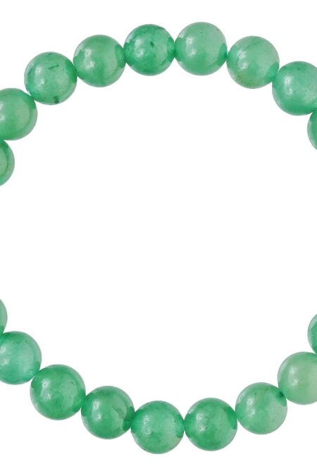 Green Jade Bracelet - Healing Crystal Wealth Bracelet - Jade Bracelet for Unisex - Bring Good Luck Prosperity and Emotional Balance 8mm Gemstone