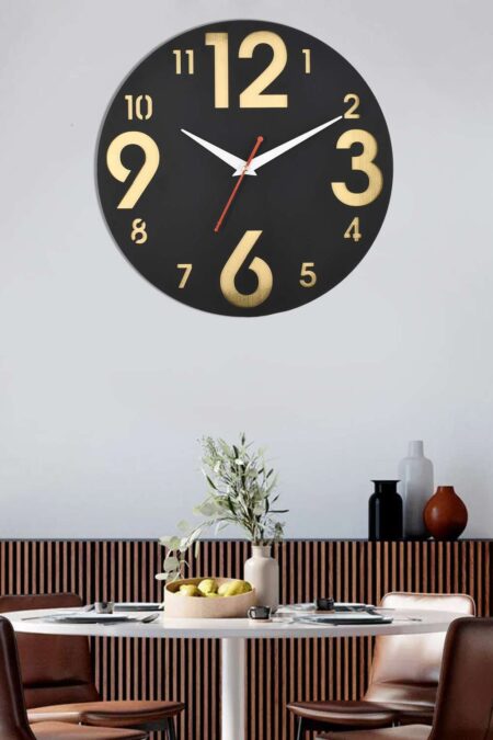 Wooden Silent Non-Ticking Wall Clock for Home Stylish Latest Designer Wall Clock for Home Living Room Bedroom Office Hall