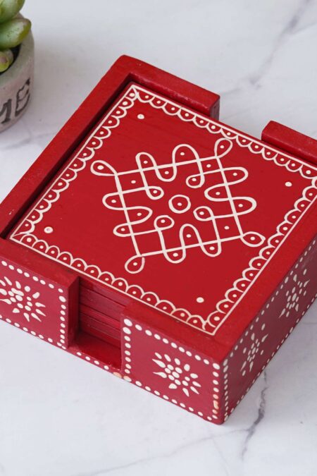 Wooden tea coaster
